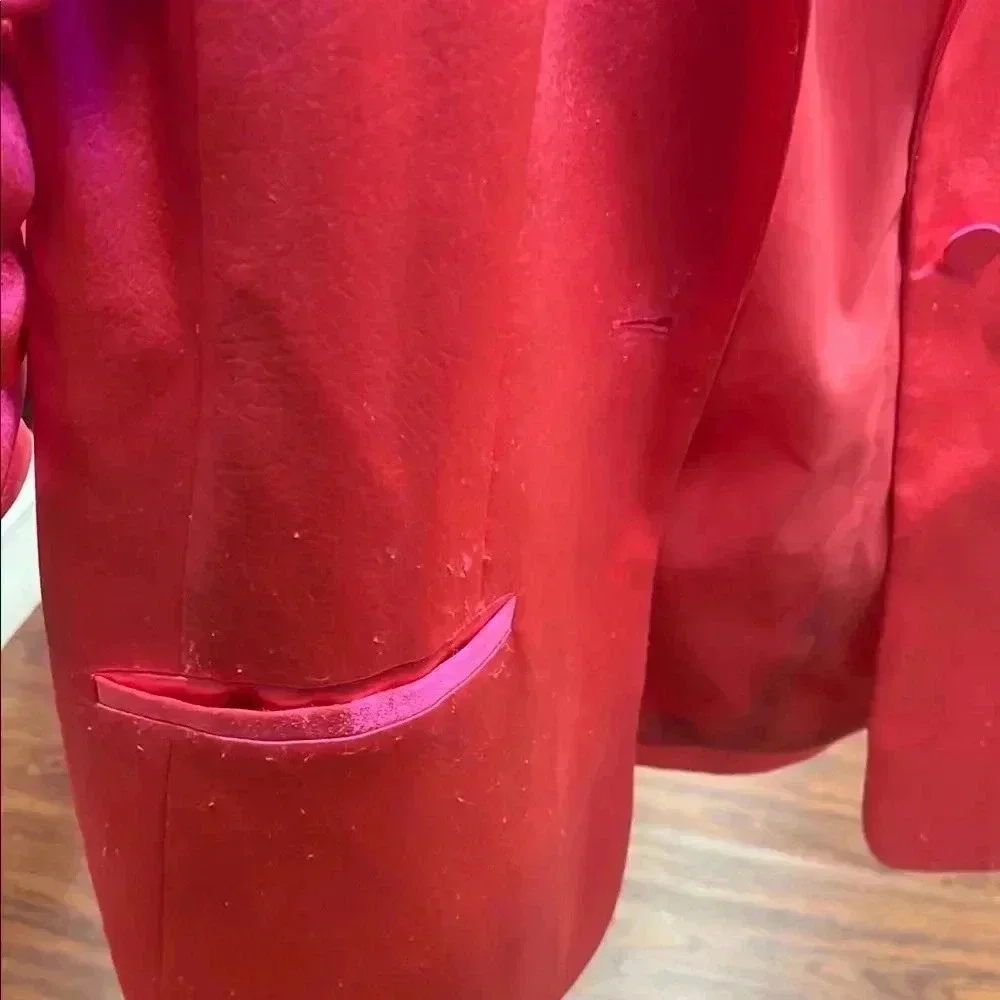 Cinq a sept Women's Pink Satin Blazer - Picture 13 of 16